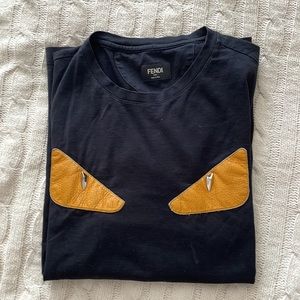 Fendi shirt with leather patches